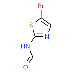 ChemSpider 2D Image | N-(5-Bromo-1,3-thiazol-2-yl)formamide | C4H3BrN2OS