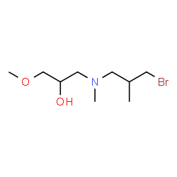 ChemSpider 2D Image | 1-[(3-Bromo-2-methylpropyl)(methyl)amino]-3-methoxy-2-propanol | C9H20BrNO2