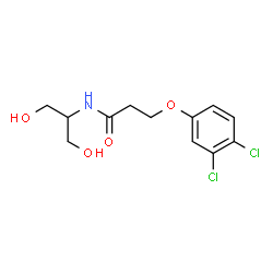 ChemSpider 2D Image | 3-(3,4-Dichlorophenoxy)-N-(1,3-dihydroxy-2-propanyl)propanamide | C12H15Cl2NO4