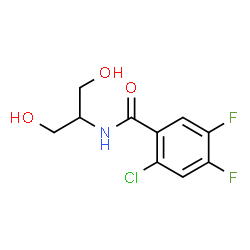 ChemSpider 2D Image | 2-Chloro-N-(1,3-dihydroxy-2-propanyl)-4,5-difluorobenzamide | C10H10ClF2NO3