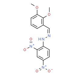 ChemSpider 2D Image | (1Z)-1-(2,3-Dimethoxybenzylidene)-2-(2,4-dinitrophenyl)hydrazine | C15H14N4O6