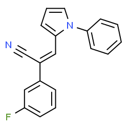 ChemSpider 2D Image | (2Z)-2-(3-Fluorophenyl)-3-(1-phenyl-1H-pyrrol-2-yl)acrylonitrile | C19H13FN2