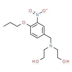 ChemSpider 2D Image | 2,2'-[(3-Nitro-4-propoxybenzyl)imino]diethanol | C14H22N2O5