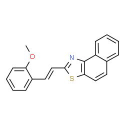 ChemSpider 2D Image | 2-[(E)-2-(2-Methoxyphenyl)vinyl]naphtho[1,2-d][1,3]thiazole | C20H15NOS