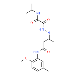 ChemSpider 2D Image | (3Z)-3-{[(Isopropylamino)(oxo)acetyl]hydrazono}-N-(2-methoxy-5-methylphenyl)butanamide | C17H24N4O4