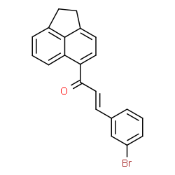 ChemSpider 2D Image | (2E)-3-(3-Bromophenyl)-1-(1,2-dihydro-5-acenaphthylenyl)-2-propen-1-one | C21H15BrO