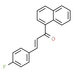 ChemSpider 2D Image | (2E)-3-(4-Fluorophenyl)-1-(1-naphthyl)-2-propen-1-one | C19H13FO