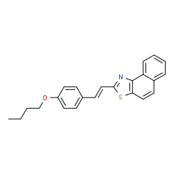 ChemSpider 2D Image | 2-[(E)-2-(4-Butoxyphenyl)vinyl]naphtho[1,2-d][1,3]thiazole | C23H21NOS