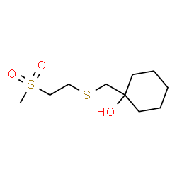 ChemSpider 2D Image | 1-({[2-(Methylsulfonyl)ethyl]sulfanyl}methyl)cyclohexanol | C10H20O3S2