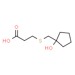 ChemSpider 2D Image | 3-{[(1-Hydroxycyclopentyl)methyl]sulfanyl}propanoic acid | C9H16O3S