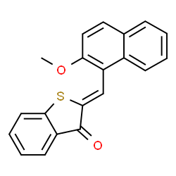 ChemSpider 2D Image | (2Z)-2-[(2-Methoxy-1-naphthyl)methylene]-1-benzothiophen-3(2H)-one | C20H14O2S