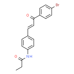 ChemSpider 2D Image | N-{4-[(1E)-3-(4-Bromophenyl)-3-oxo-1-propen-1-yl]phenyl}propanamide | C18H16BrNO2