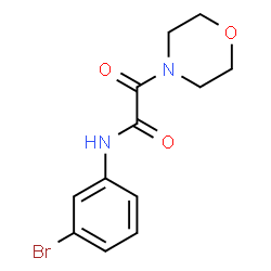 ChemSpider 2D Image | N-(3-Bromophenyl)-2-(4-morpholinyl)-2-oxoacetamide | C12H13BrN2O3