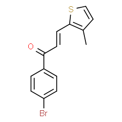 ChemSpider 2D Image | (2E)-1-(4-Bromophenyl)-3-(3-methyl-2-thienyl)-2-propen-1-one | C14H11BrOS