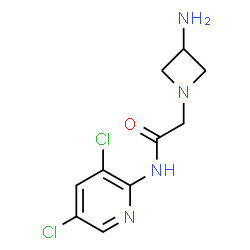 ChemSpider 2D Image | 2-(3-Amino-1-azetidinyl)-N-(3,5-dichloro-2-pyridinyl)acetamide | C10H12Cl2N4O