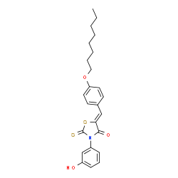 ChemSpider 2D Image | (5Z)-3-(3-Hydroxyphenyl)-5-[4-(octyloxy)benzylidene]-2-thioxo-1,3-thiazolidin-4-one | C24H27NO3S2