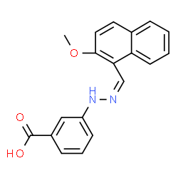 ChemSpider 2D Image | 3-{(2Z)-2-[(2-Methoxy-1-naphthyl)methylene]hydrazino}benzoic acid | C19H16N2O3