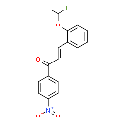ChemSpider 2D Image | (2E)-3-[2-(Difluoromethoxy)phenyl]-1-(4-nitrophenyl)-2-propen-1-one | C16H11F2NO4