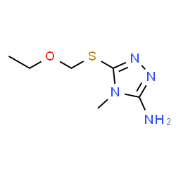 ChemSpider 2D Image | 5-[(Ethoxymethyl)sulfanyl]-4-methyl-4H-1,2,4-triazol-3-amine | C6H12N4OS