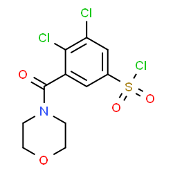 ChemSpider 2D Image | 3,4-Dichloro-5-(4-morpholinylcarbonyl)benzenesulfonyl chloride | C11H10Cl3NO4S