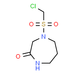 ChemSpider 2D Image | 4-[(Chloromethyl)sulfonyl]-1,4-diazepan-2-one | C6H11ClN2O3S