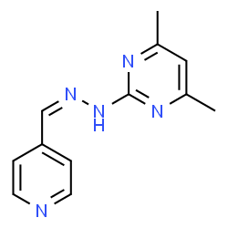 ChemSpider 2D Image | 4,6-Dimethyl-2-[(2Z)-2-(4-pyridinylmethylene)hydrazino]pyrimidine | C12H13N5