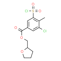 ChemSpider 2D Image | Tetrahydro-2-furanylmethyl 3-chloro-5-(chlorosulfonyl)-4-methylbenzoate | C13H14Cl2O5S