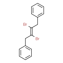 ChemSpider 2D Image | 1,1'-[(2E)-2,3-Dibromo-2-butene-1,4-diyl]dibenzene | C16H14Br2