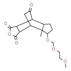 ChemSpider 2D Image | 9-[(2-Methoxyethoxy)methoxy]-8-methyl-4-oxatetracyclo[5.5.2.0~2,6~.0~8,12~]tetradecane-3,5,13-trione | C18H24O7