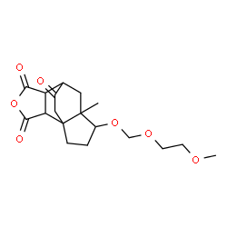 ChemSpider 2D Image | 10-[(2-Methoxyethoxy)methoxy]-9-methyl-4-oxatetracyclo[5.5.2.0~1,9~.0~2,6~]tetradecane-3,5,14-trione | C18H24O7