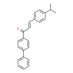 ChemSpider 2D Image | (2E)-1-(4-Biphenylyl)-3-(4-isopropylphenyl)-2-propen-1-one | C24H22O