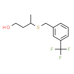 ChemSpider 2D Image | 3-{[3-(Trifluoromethyl)benzyl]sulfanyl}-1-butanol | C12H15F3OS