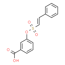 ChemSpider 2D Image | 3-({[(E)-2-Phenylvinyl]sulfonyl}oxy)benzoic acid | C15H12O5S