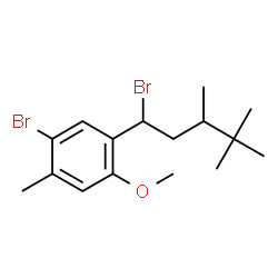 ChemSpider 2D Image | 1-Bromo-5-(1-bromo-3,4,4-trimethylpentyl)-4-methoxy-2-methylbenzene | C16H24Br2O