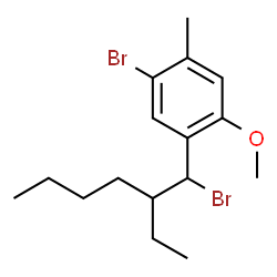 ChemSpider 2D Image | 1-Bromo-5-(1-bromo-2-ethylhexyl)-4-methoxy-2-methylbenzene | C16H24Br2O