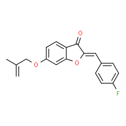 ChemSpider 2D Image | (2Z)-2-(4-Fluorobenzylidene)-6-[(2-methyl-2-propen-1-yl)oxy]-1-benzofuran-3(2H)-one | C19H15FO3