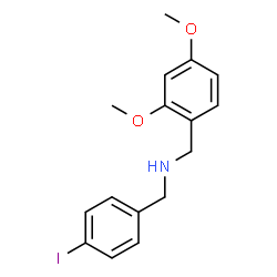 ChemSpider 2D Image | 1-(2,4-Dimethoxyphenyl)-N-(4-iodobenzyl)methanamine | C16H18INO2