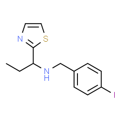ChemSpider 2D Image | N-(4-Iodobenzyl)-1-(1,3-thiazol-2-yl)-1-propanamine | C13H15IN2S