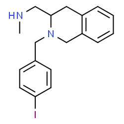ChemSpider 2D Image | 1-[2-(4-Iodobenzyl)-1,2,3,4-tetrahydro-3-isoquinolinyl]-N-methylmethanamine | C18H21IN2