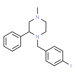 ChemSpider 2D Image | 1-(4-Iodobenzyl)-4-methyl-2-phenylpiperazine | C18H21IN2