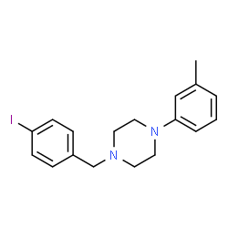 ChemSpider 2D Image | 1-(4-Iodobenzyl)-4-(3-methylphenyl)piperazine | C18H21IN2