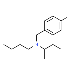 ChemSpider 2D Image | N-sec-Butyl-N-(4-iodobenzyl)-1-butanamine | C15H24IN