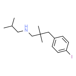 ChemSpider 2D Image | 3-(4-Iodophenyl)-N-isobutyl-2,2-dimethyl-1-propanamine | C15H24IN