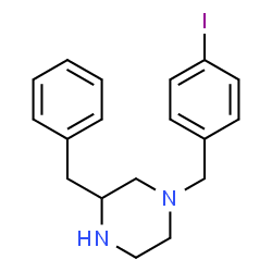 ChemSpider 2D Image | 3-Benzyl-1-(4-iodobenzyl)piperazine | C18H21IN2