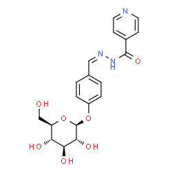ChemSpider 2D Image | N'-{(Z)-[4-(beta-D-Glucopyranosyloxy)phenyl]methylene}isonicotinohydrazide | C19H21N3O7