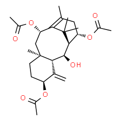 ChemSpider 2D Image | 2alpha-Hydroxy-5alpha,10beta,14beta-triacetoxytaxa-4(20),11-diene | C26H38O7