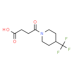 ChemSpider 2D Image | 4-Oxo-4-[4-(trifluoromethyl)-1-piperidinyl]butanoic acid | C10H14F3NO3