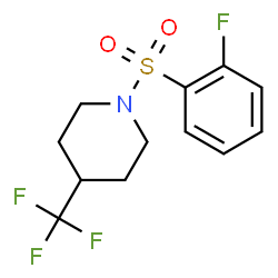 ChemSpider 2D Image | 1-[(2-Fluorophenyl)sulfonyl]-4-(trifluoromethyl)piperidine | C12H13F4NO2S