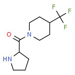 ChemSpider 2D Image | 2-Pyrrolidinyl[4-(trifluoromethyl)-1-piperidinyl]methanone | C11H17F3N2O