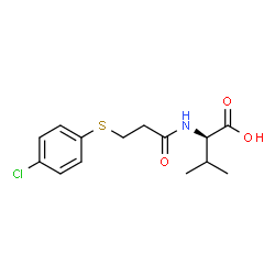 ChemSpider 2D Image | N-{3-[(4-Chlorophenyl)sulfanyl]propanoyl}-D-valine | C14H18ClNO3S